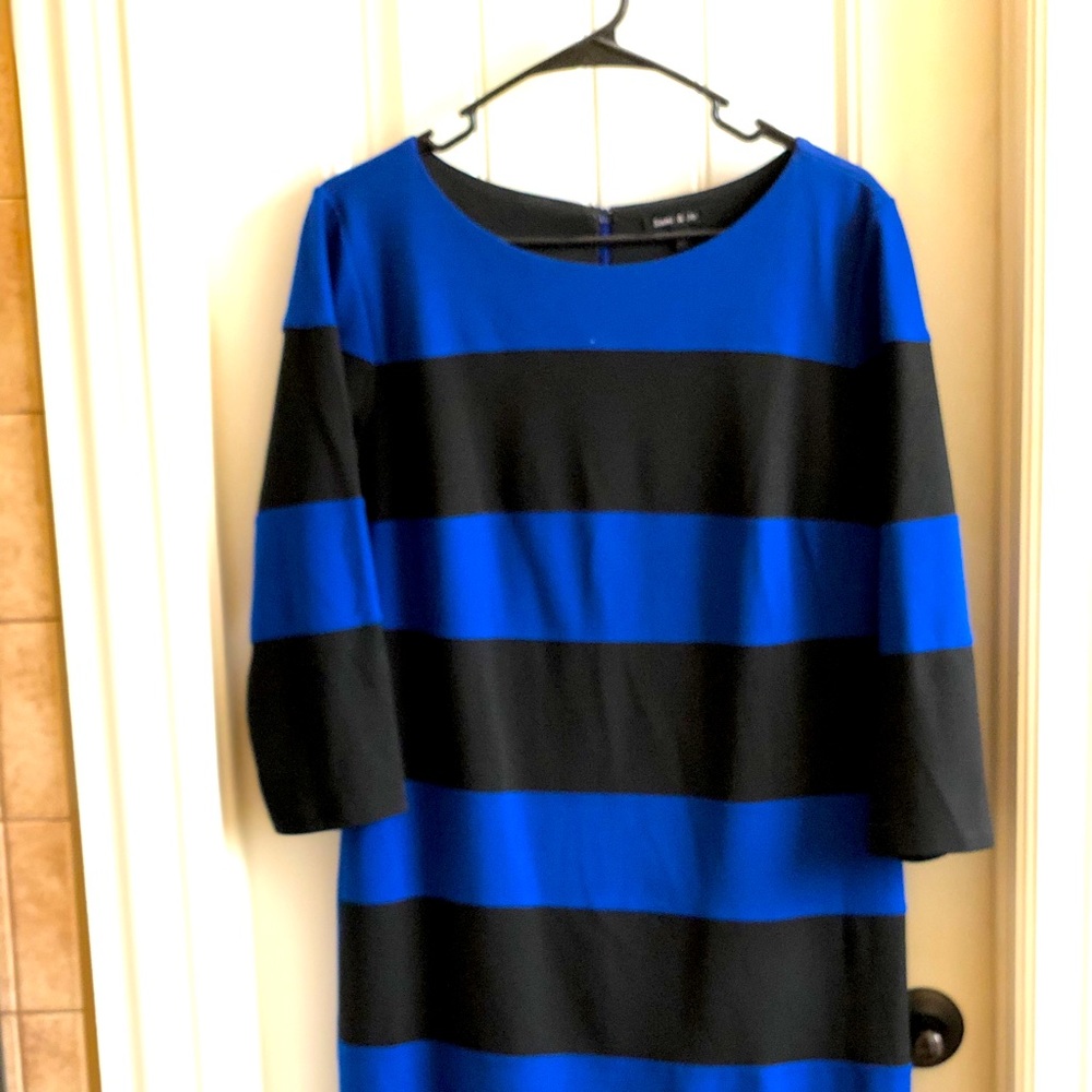 Beautiful black & blue dress for those special days.